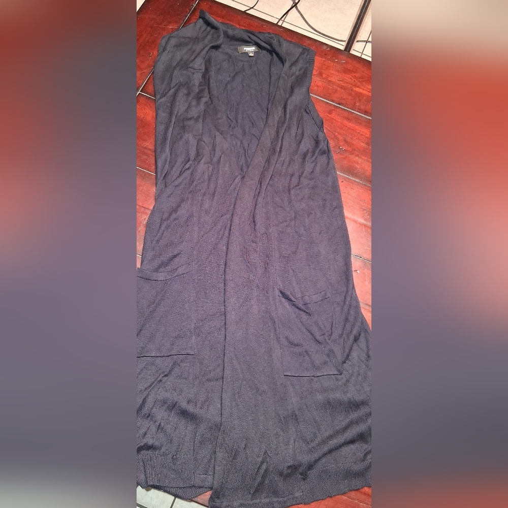 Premise Black Sleeveless Cardigan